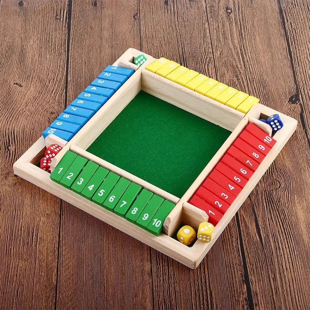 Shut The Box – Drewniana Gra Rodzinna dla 4 Graczy