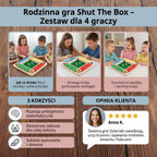 Shut The Box – Drewniana Gra Rodzinna dla 4 Graczy