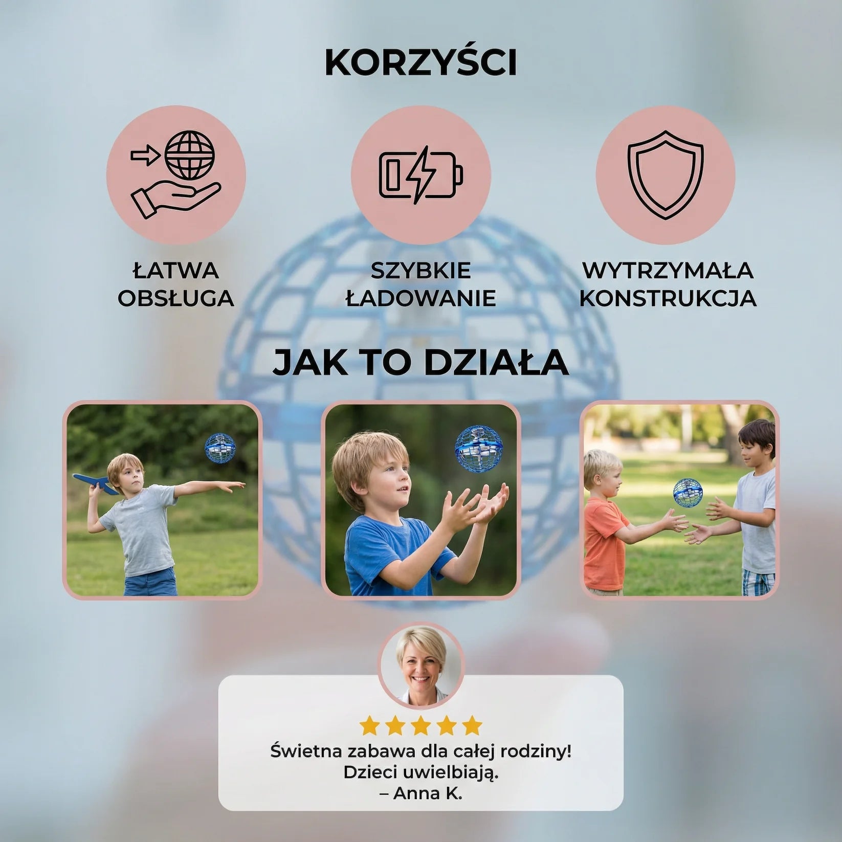 Lewitująca Piłka RGB